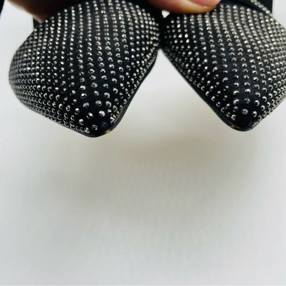 Zara Black Velvet Studded Cutout Heels, Sz EU 39 - Picture 9 of 12